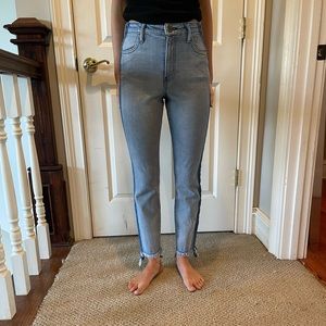 Show Me Your Mumu Brooklyn High Waisted Tuxedo Striped Jeans Size 25